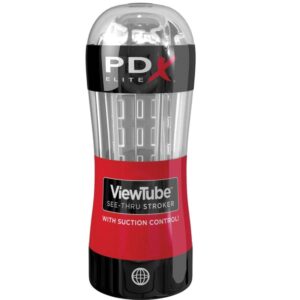 PDX ELITE - MASTURBADOR STROKER VIEWTUBE CONTROL ONDAS ESTIMULADORAS TRANSPARENTE
